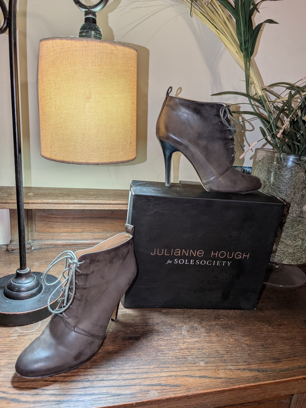 Julianne Hough for Sole Society "Glenna" Lace-Up Booties